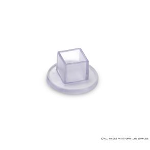 Square Vinyl Cap Glide 1/2" with Flange